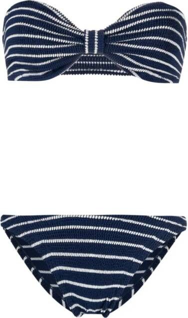 Hunza G Gestreepte bikini Blauw
