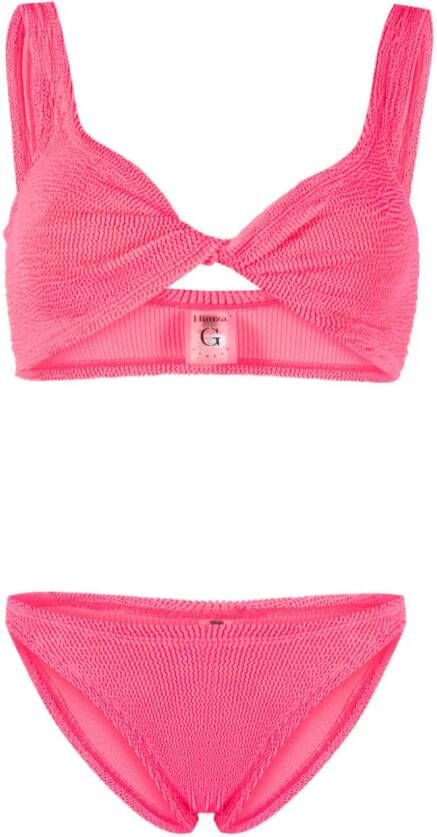 Hunza G Gekreukte bikini Roze