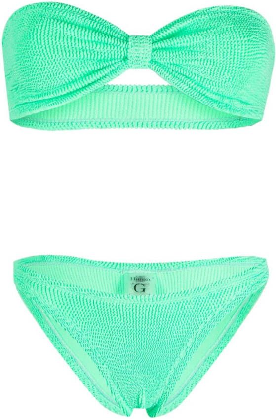 Hunza G Jean strapless bikini Groen