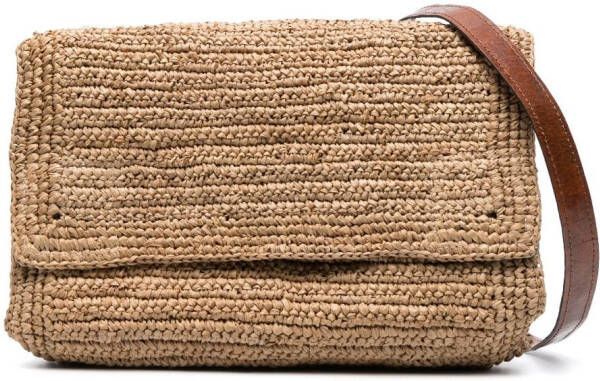 IBELIV Dia geweven schoudertas Beige