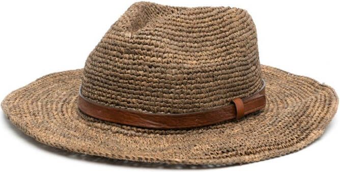 IBELIV Raffia hoed Bruin