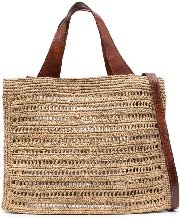 IBELIV Nosy raffia shopper Beige