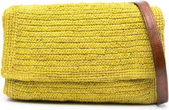 IBELIV Raffia schoudertas Geel