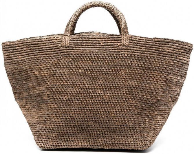 IBELIV Raffia shopper Bruin