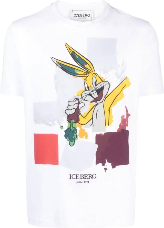 Iceberg T-shirt met print Wit