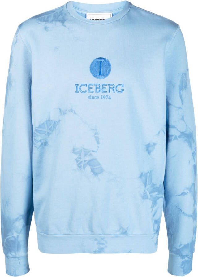 Iceberg Sweater met geborduurd logo Blauw