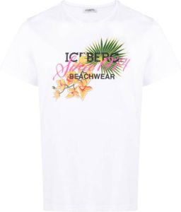 Iceberg T-shirt met bloemenprint Wit