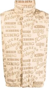 Iceberg Gilet met logoprint Bruin