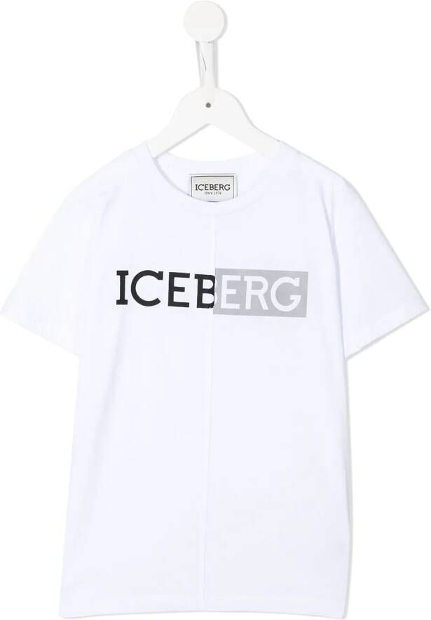 Iceberg Kids T-shirt met logoprint Wit