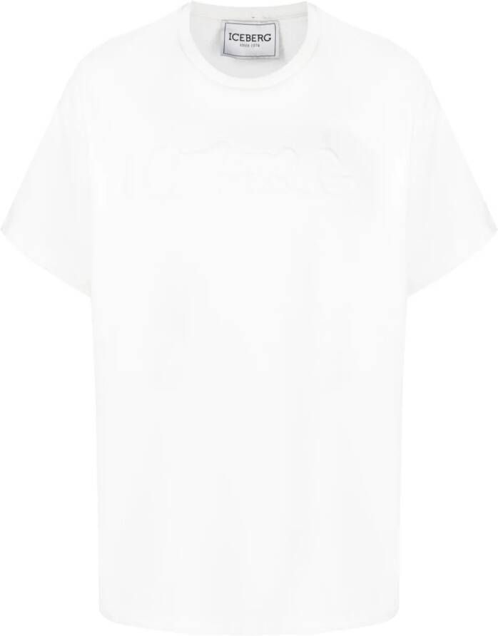 Iceberg T-shirt met logo-reliëf Wit