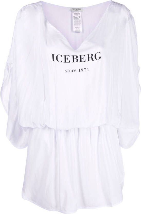 Iceberg Shorts met elastische taille Wit