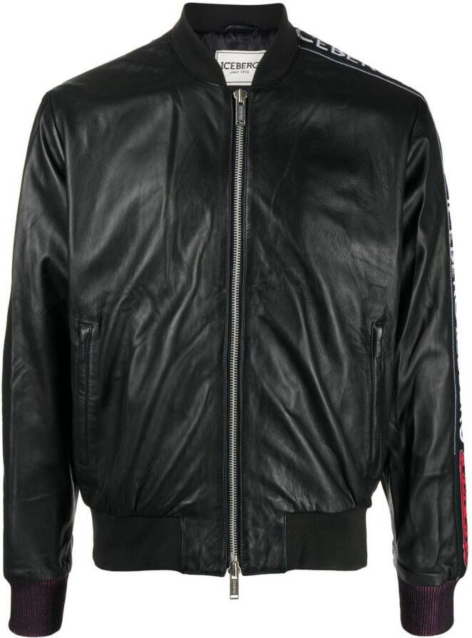 Iceberg Bomberjack met logoband Zwart