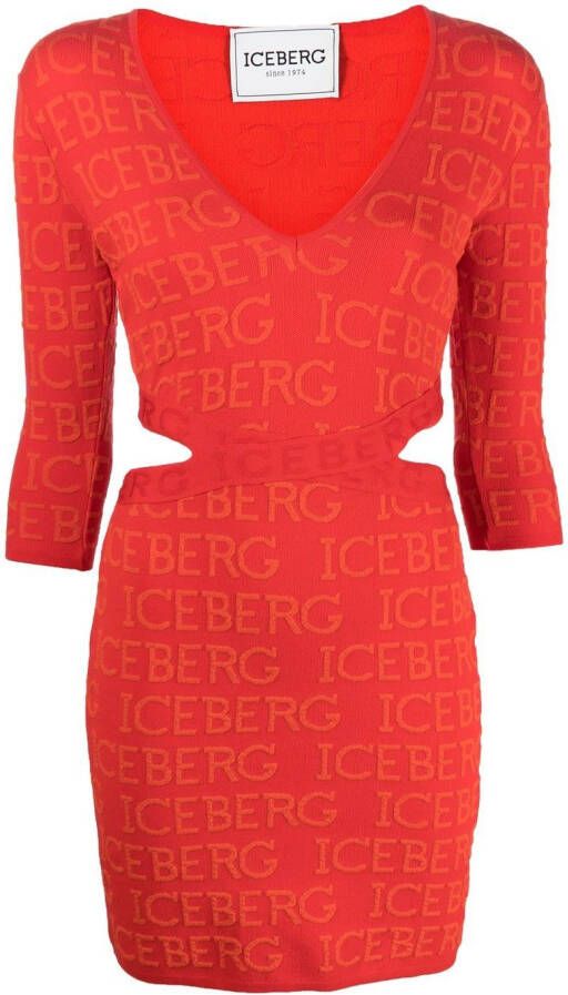Iceberg Mini-jurk met logoprint Rood