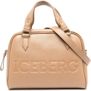 Iceberg Shopper met logo-reliëf Beige