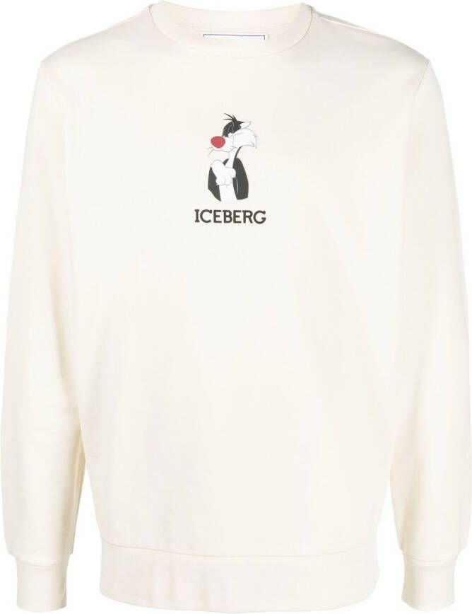 Iceberg Sweater met logoprint Beige