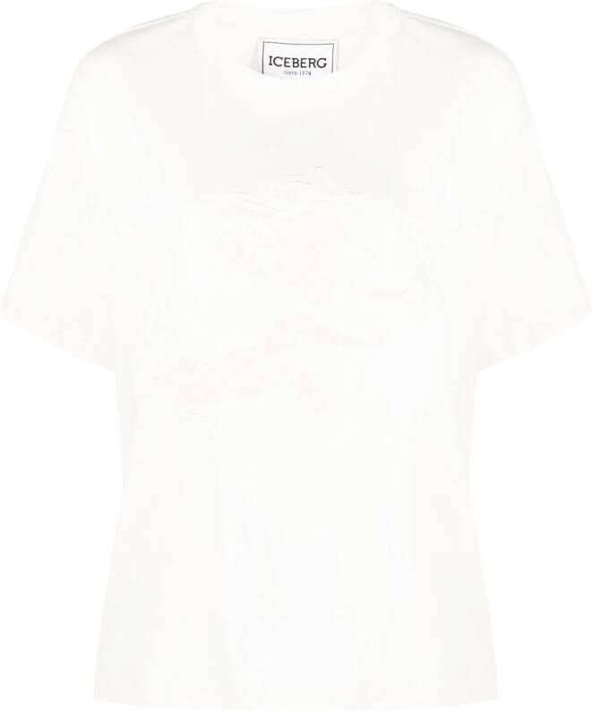 Iceberg T-shirt met borduurwerk Wit