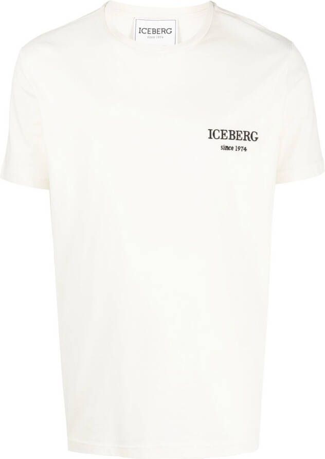Iceberg T-shirt met geborduurd logo Beige