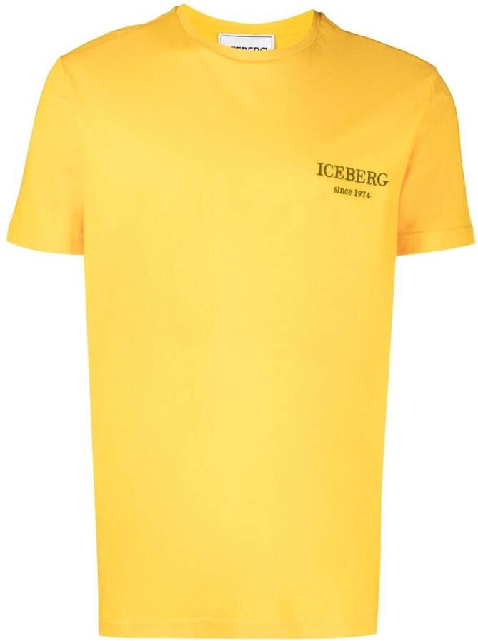 Iceberg T-shirt met geborduurd logo Geel