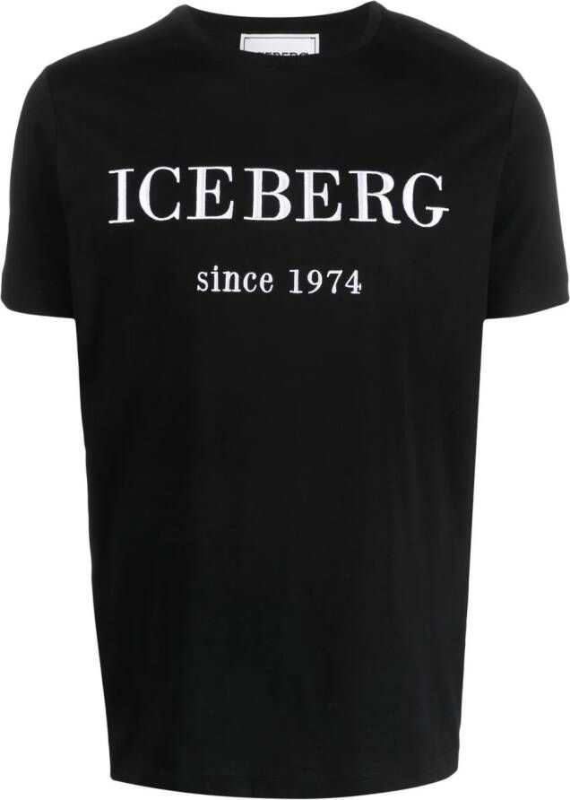 Iceberg T-shirt met geborduurd logo Zwart