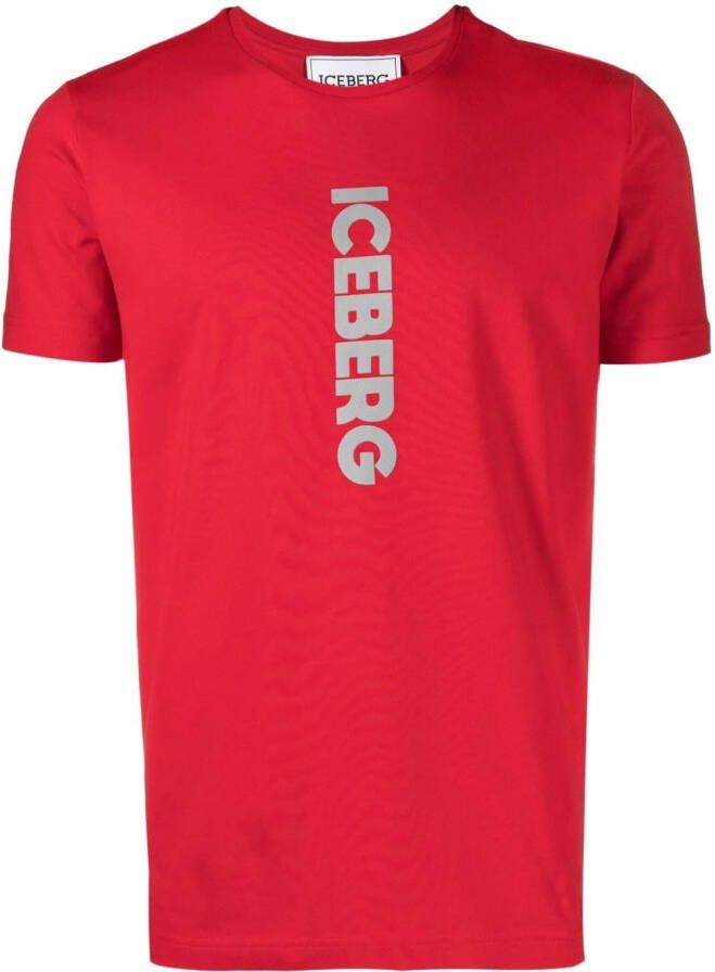 Iceberg T-shirt met logoprint Rood