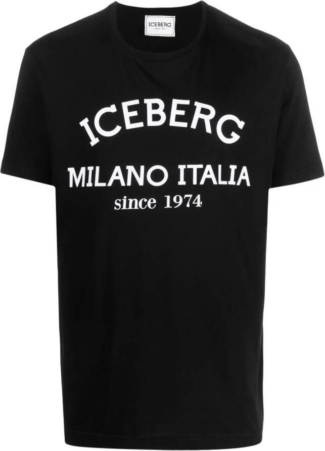Iceberg T-shirt met logoprint Zwart