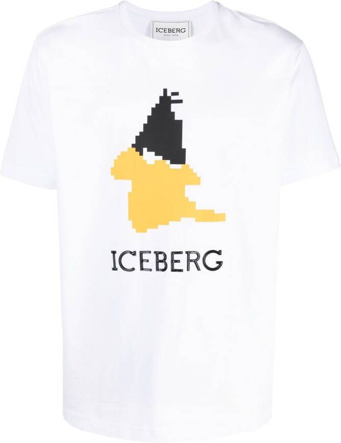 Iceberg T-shirt met print Wit