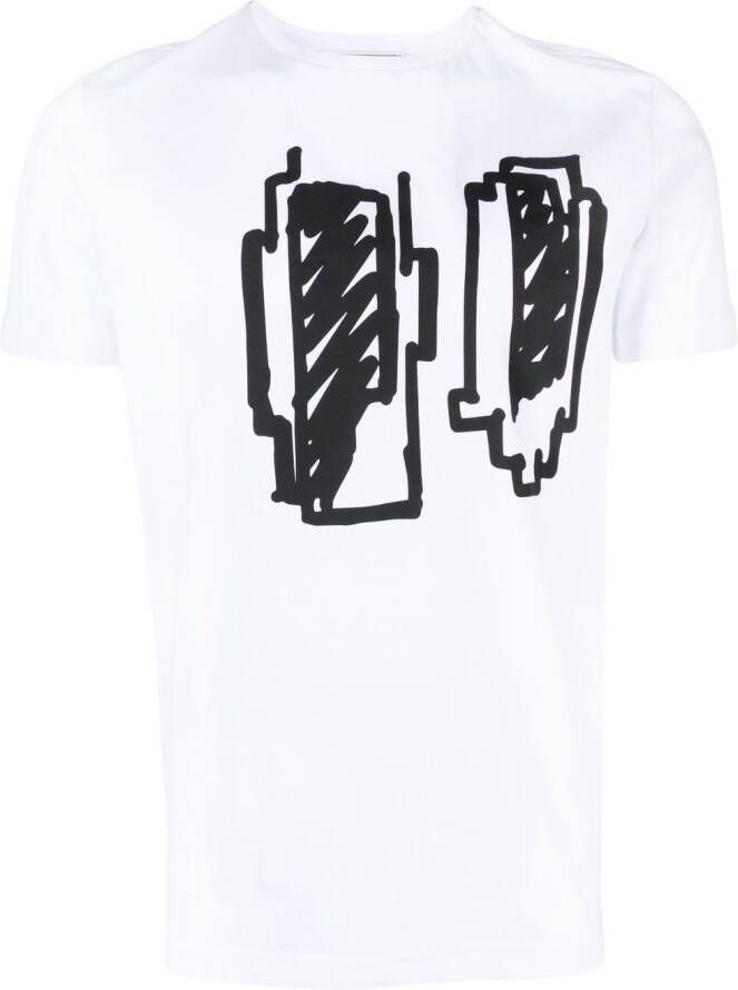 Iceberg T-shirt met print Wit