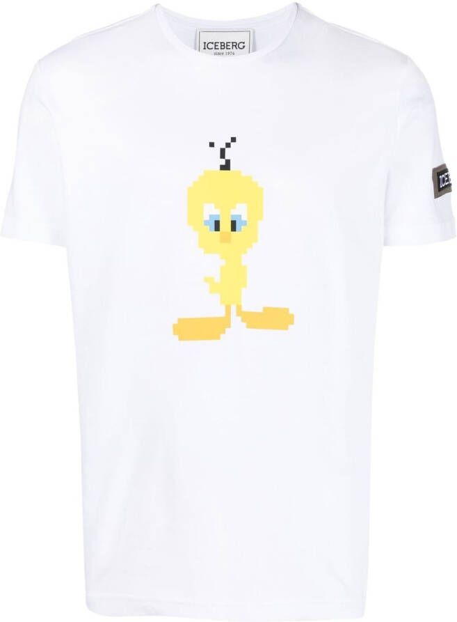 Iceberg T-shirt met print Wit