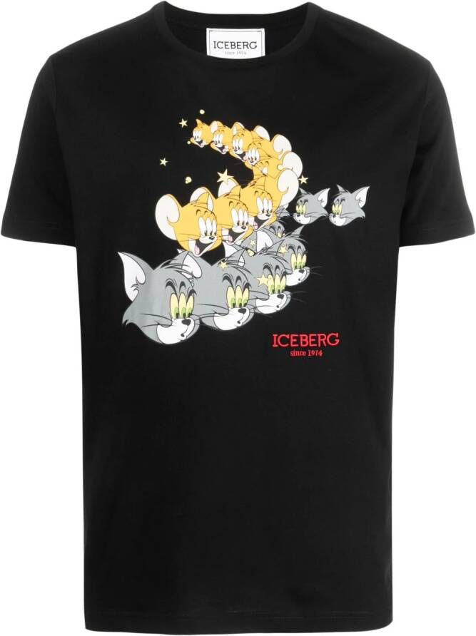 Iceberg T-shirt met print Zwart