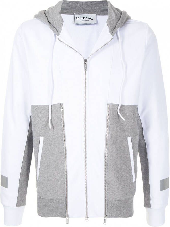 Iceberg Tweekleurige hoodie Wit