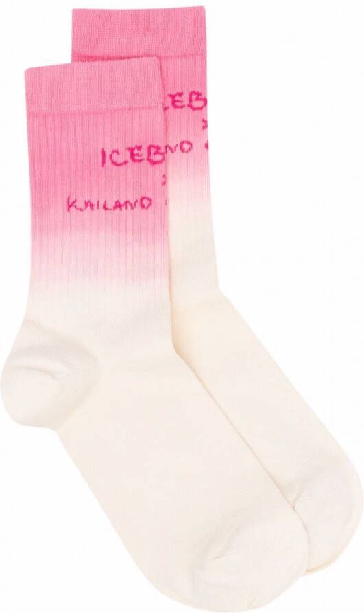 Iceberg x Kailand O. Morris sokken met kleurverloop Beige