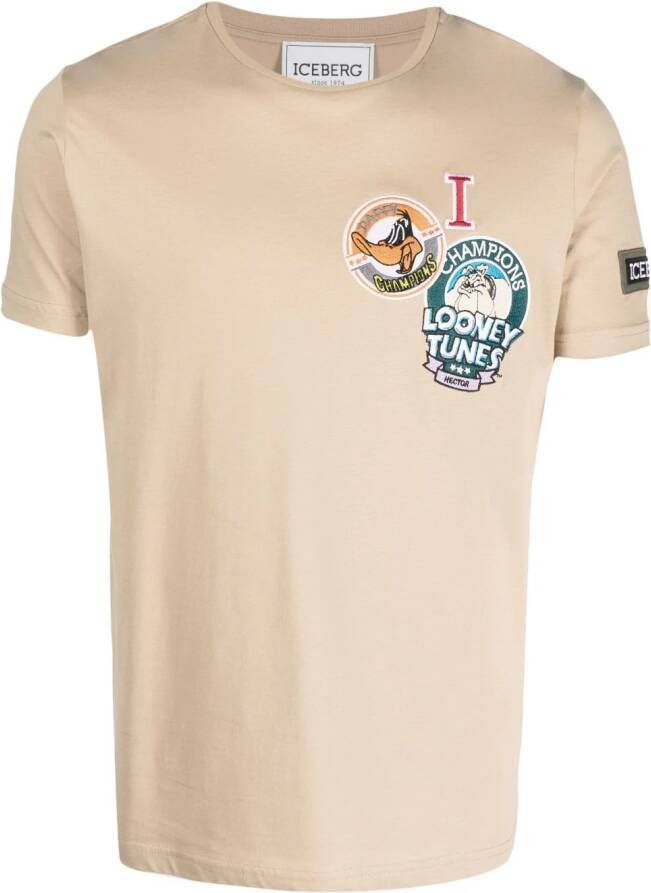 Iceberg x Looney Tunes T-shirt met patch Beige