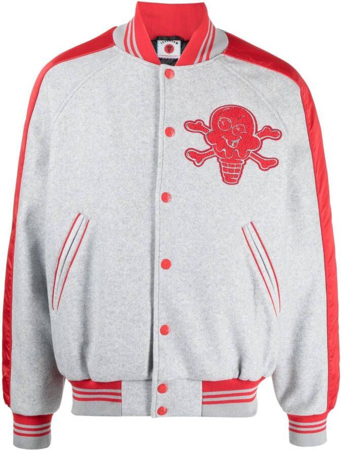 ICECREAM Bomberjack met geborduurd logo Grijs