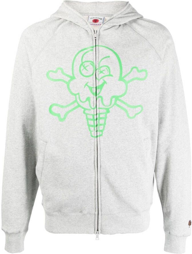 ICECREAM Hoodie met rits Grijs
