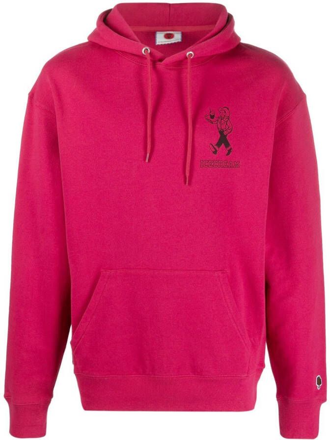 ICECREAM Hoodie met logoprint Rood