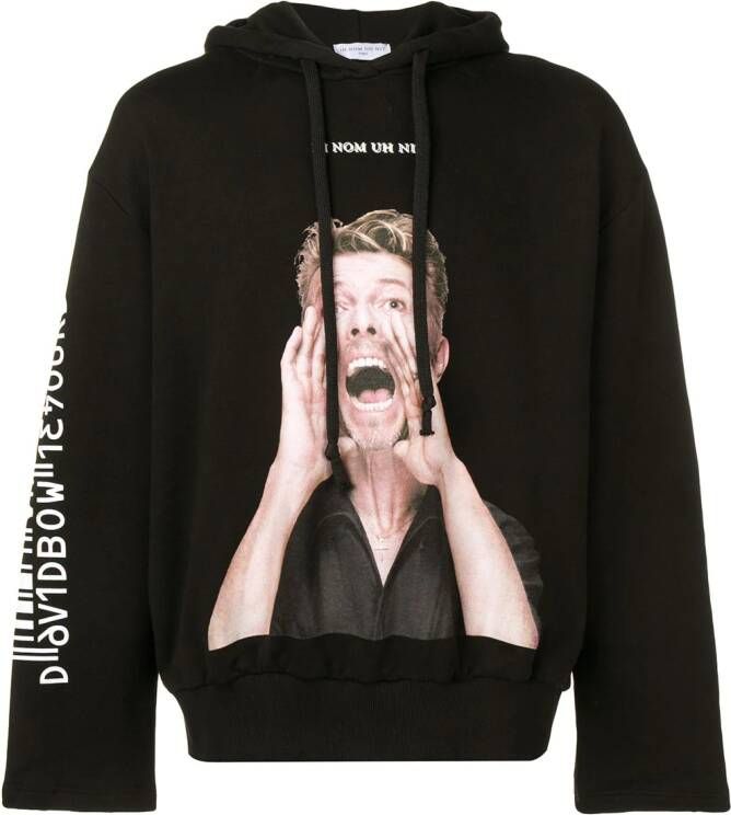 Ih Nom Uh Nit David Bowie hoodie met print Zwart