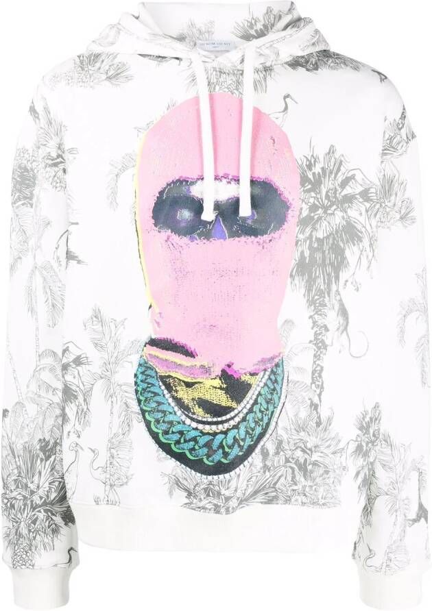 Ih Nom Uh Nit Hoodie met print Wit