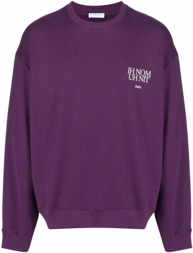 Ih Nom Uh Nit Sweater met logoprint Paars