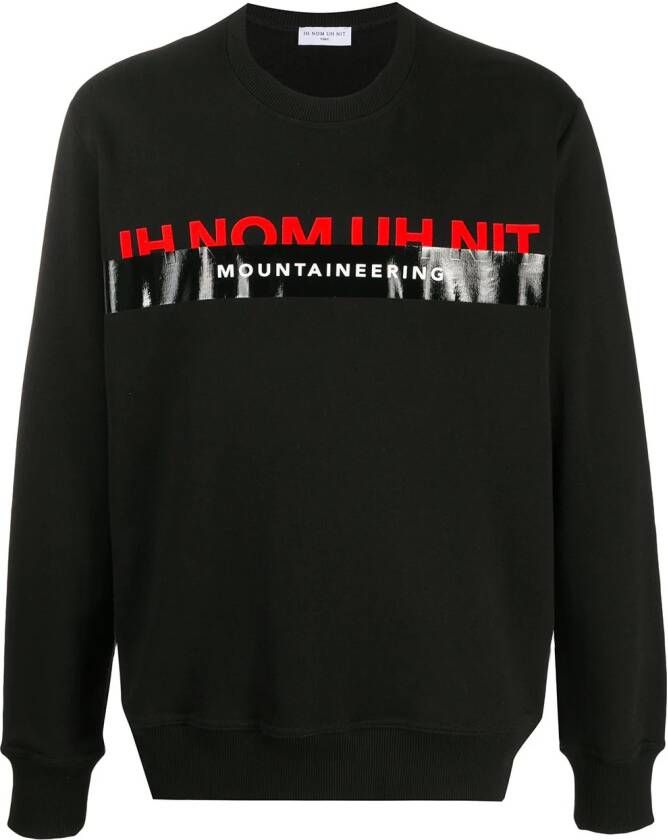 Ih Nom Uh Nit Sweater met logo Zwart