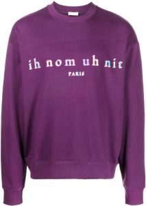 Ih Nom Uh Nit Sweater met logoprint Paars