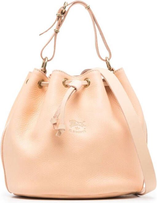Il Bisonte Leren bucket-tas Beige