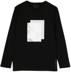 Il Gufo T-shirt met abstracte print Zwart