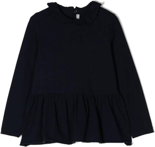 Il Gufo Blouse met ruches Blauw