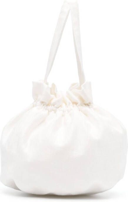 Il Gufo Shopper met trekkoord Wit