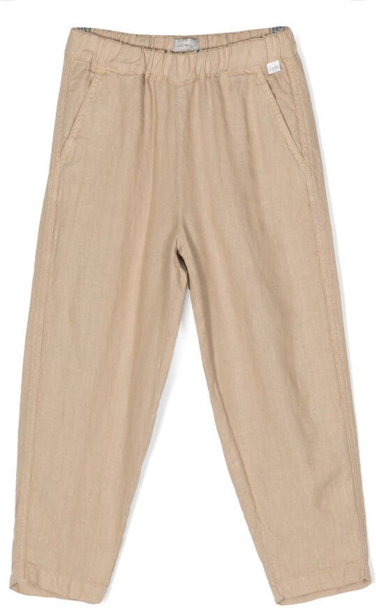 Il Gufo Broek met elastische taille Beige