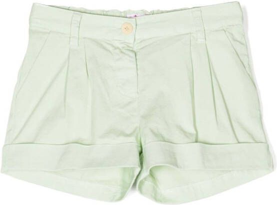 Il Gufo Shorts met elastische taille Groen