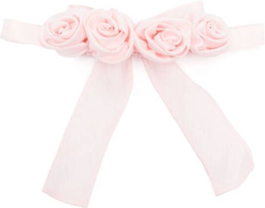 Il Gufo Haarband met imitatiebont Roze