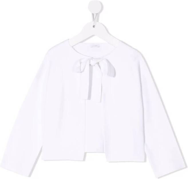Il Gufo Fijngebreid vest Wit