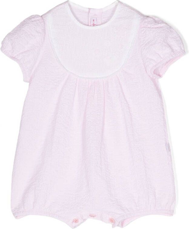 Il Gufo Romper met bloe print Roze