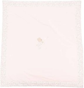 Il Gufo Deken met bloe print Roze